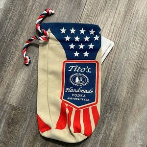 Tito’s Vodka 25th Anniversary Embroidered Canvas Drawstring Bag American Flag